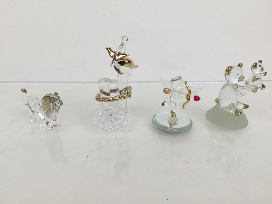 Huge Lot Of Gold Accented Glass Figurines (Some With Glass Barron Sticker) [Photo 12]
