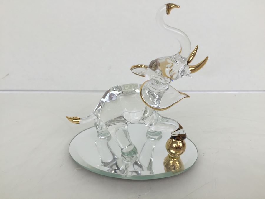 Huge Lot Of Gold Accented Glass Figurines (Some With Glass Barron Sticker) [Photo 2]