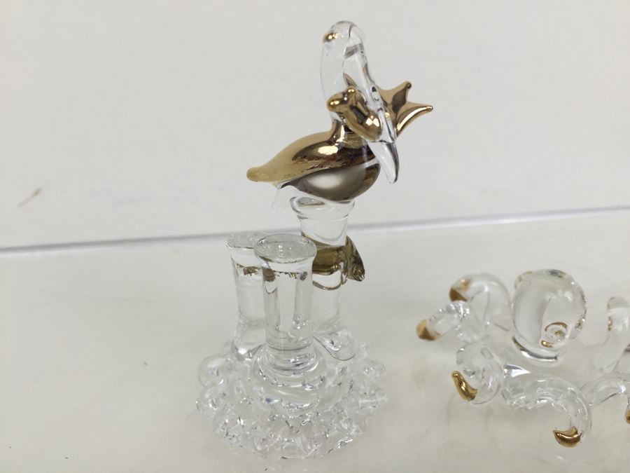 Huge Lot Of Gold Accented Glass Figurines (Some With Glass Barron Sticker) [Photo 16]