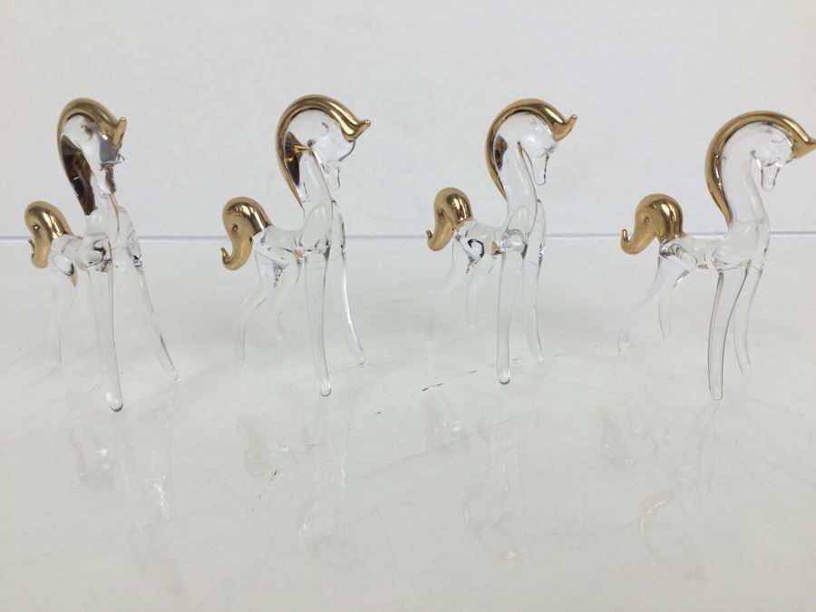 Huge Lot Of Gold Accented Glass Figurines (Some With Glass Barron Sticker) [Photo 10]