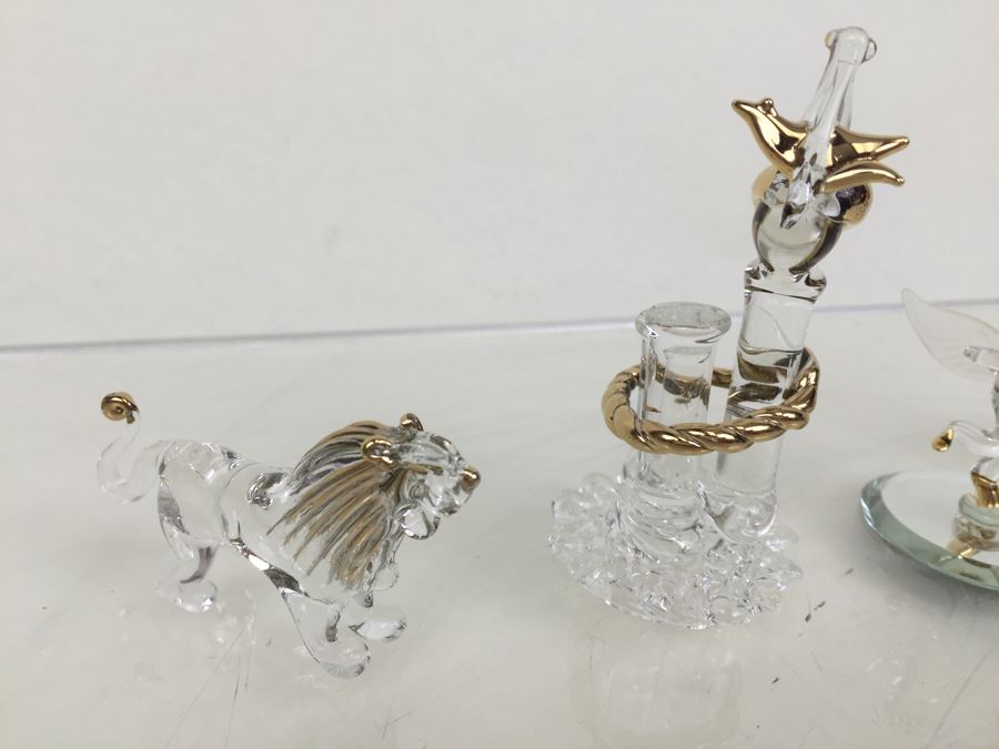 Huge Lot Of Gold Accented Glass Figurines (Some With Glass Barron Sticker) [Photo 13]