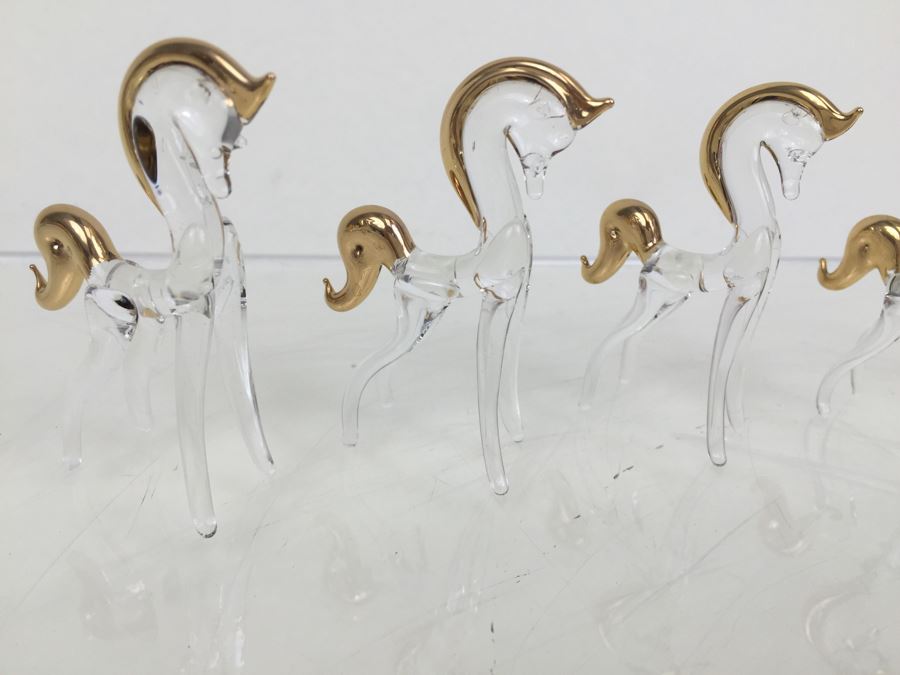 Huge Lot Of Gold Accented Glass Figurines (Some With Glass Barron Sticker) [Photo 11]