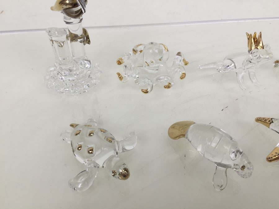 Huge Lot Of Gold Accented Glass Figurines (Some With Glass Barron Sticker) [Photo 25]