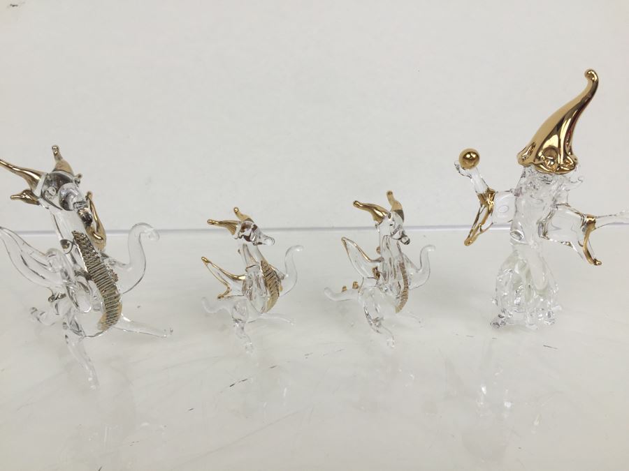 Huge Lot Of Gold Accented Glass Figurines (Some With Glass Barron Sticker) [Photo 3]