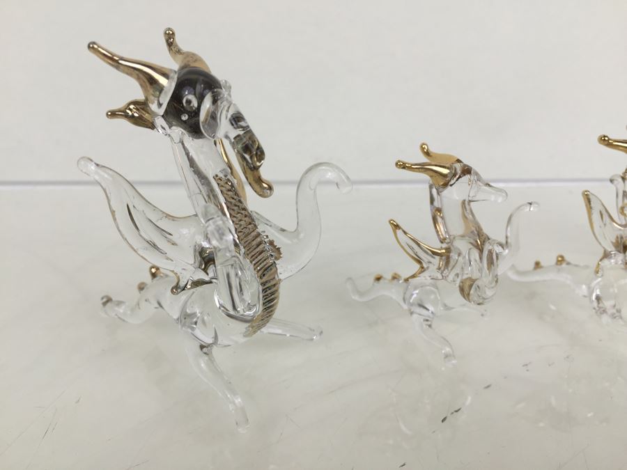 Huge Lot Of Gold Accented Glass Figurines (Some With Glass Barron Sticker) [Photo 8]