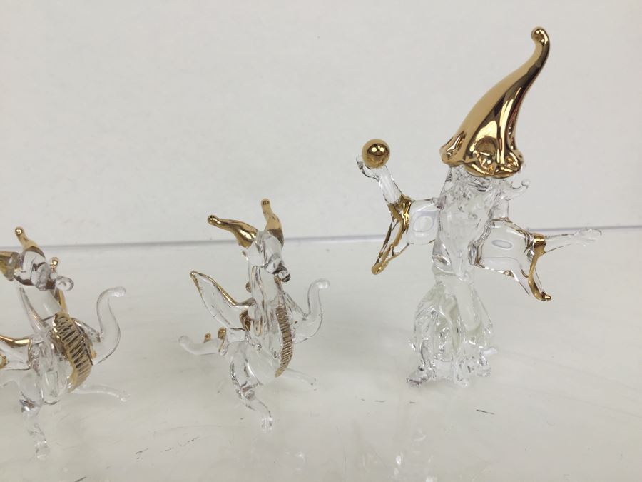 Huge Lot Of Gold Accented Glass Figurines (Some With Glass Barron Sticker) [Photo 9]