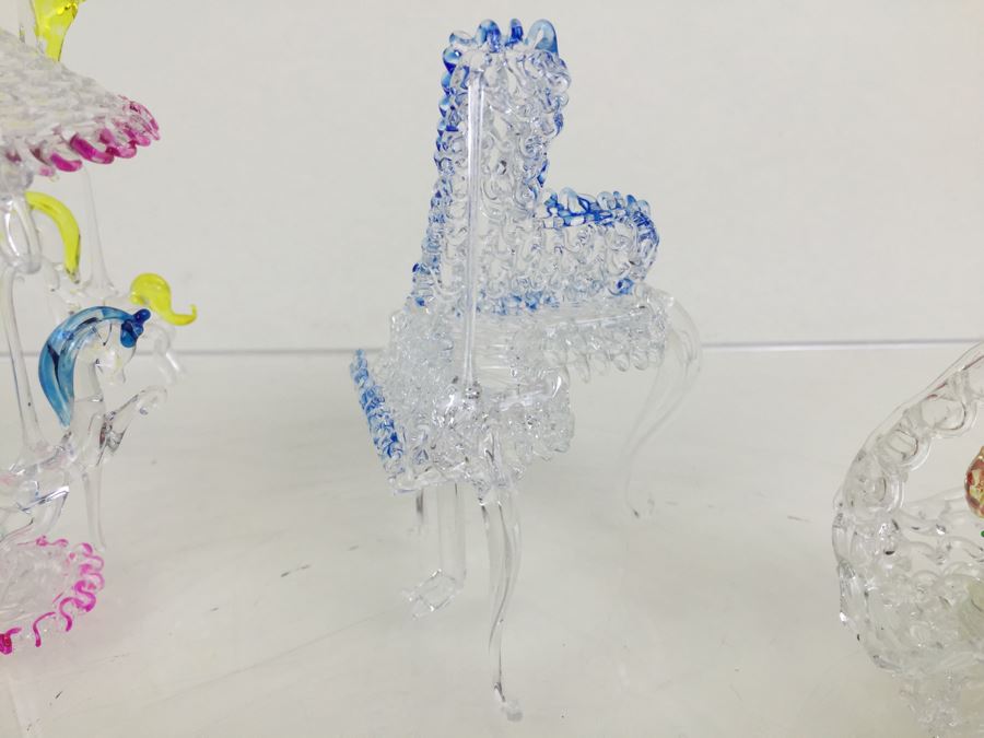 Lot Of Colored Glass Figurines [Photo 10]
