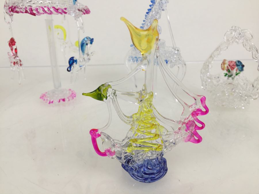 Lot Of Colored Glass Figurines [Photo 6]
