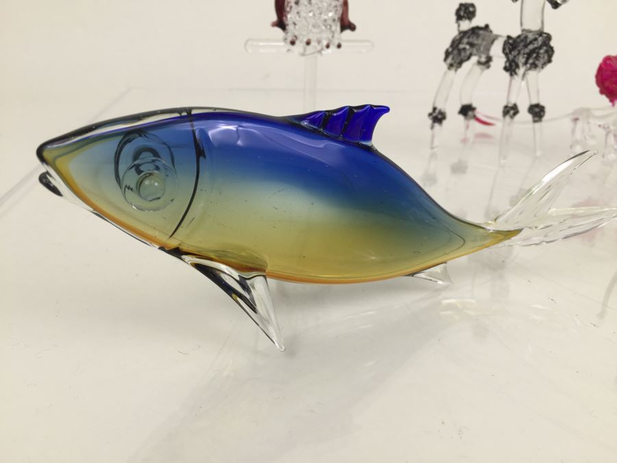 Large Lot Of Colored Glass Animal Figurines [Photo 20]