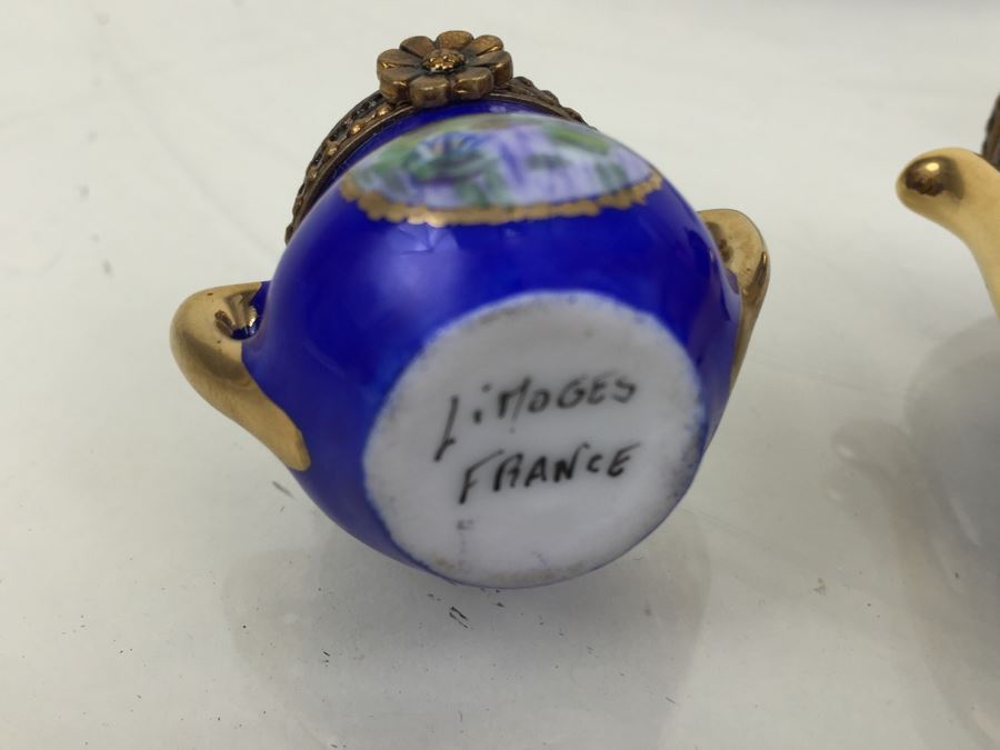 Hand Painted Peint Main Limoges France Doll Tea Set [Photo 16]