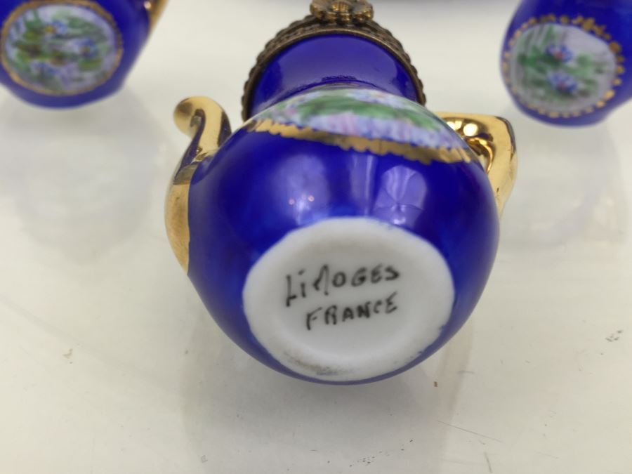 Hand Painted Peint Main Limoges France Doll Tea Set [Photo 15]