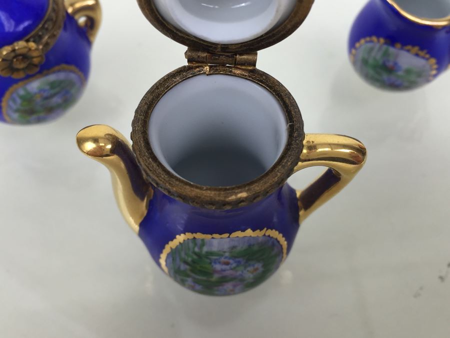 Hand Painted Peint Main Limoges France Doll Tea Set [Photo 14]