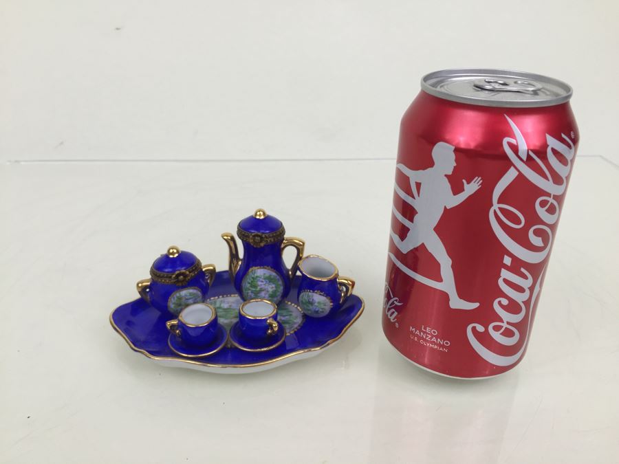 Hand Painted Peint Main Limoges France Doll Tea Set [Photo 1]