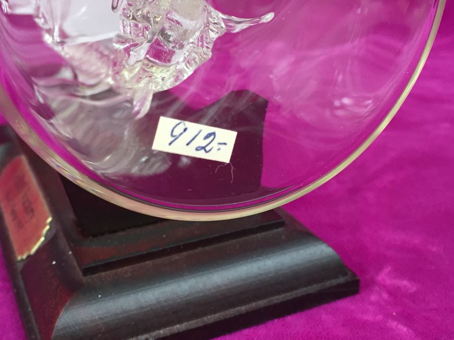 Mayflower Glass Ship In A Bottle With Stand HMS Victory Nelson's Flagship 1805 [Photo 15]