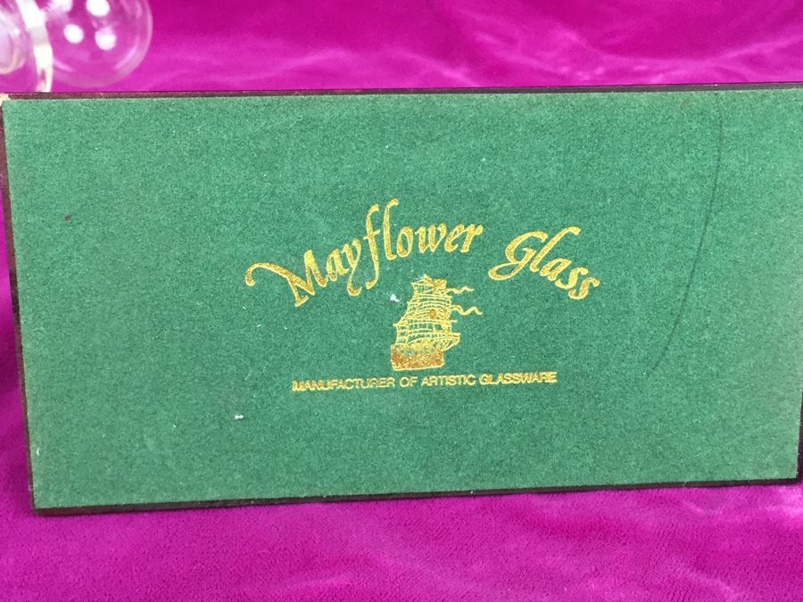 Mayflower Glass Ship In A Bottle With Stand HMS Victory Nelson's Flagship 1805 [Photo 14]