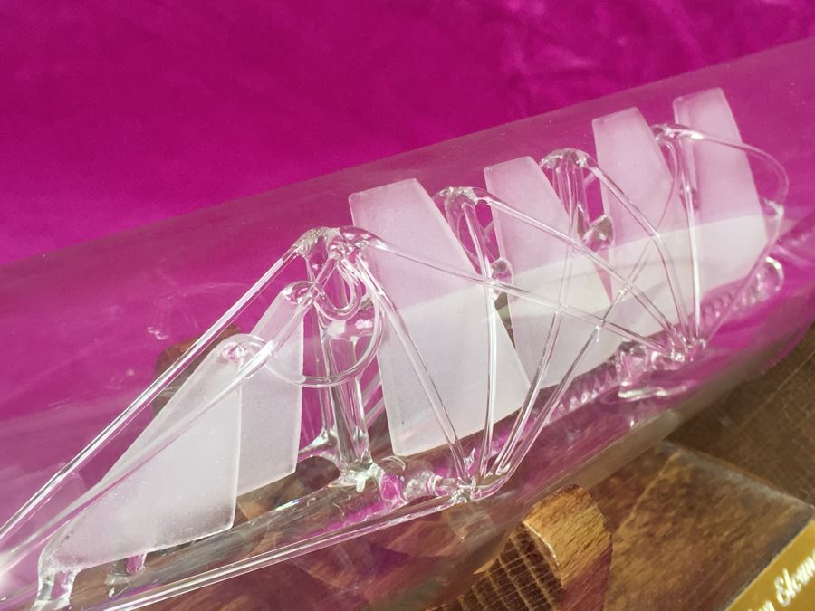 Juan Sebastian Elcano Glass Ship In Bottle With Stand [Photo 8]