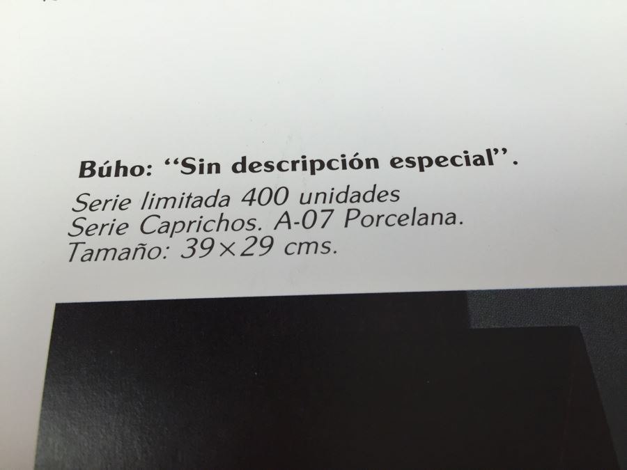 RARE Lladro Pablo Serrano Owl Limited Edition 13 of 400 Retired 1988 Online For $4,995 [Photo 9]