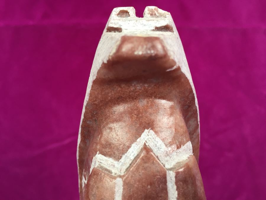 Carved Stone Native American Sculpture Signed LF [Photo 6]