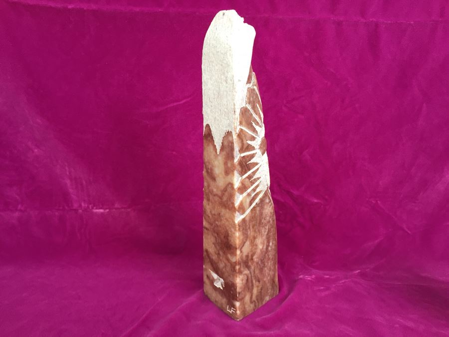 Carved Stone Native American Sculpture Signed LF [Photo 15]