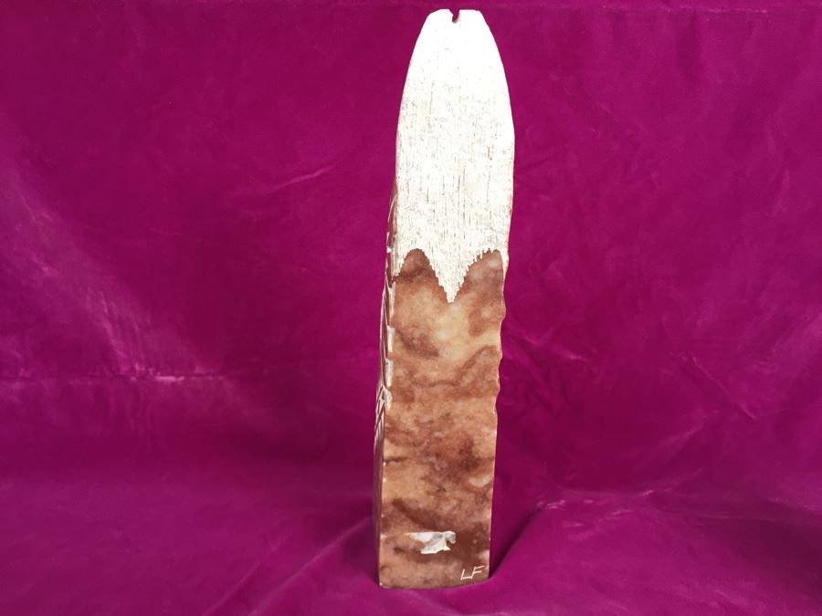 Carved Stone Native American Sculpture Signed LF [Photo 14]
