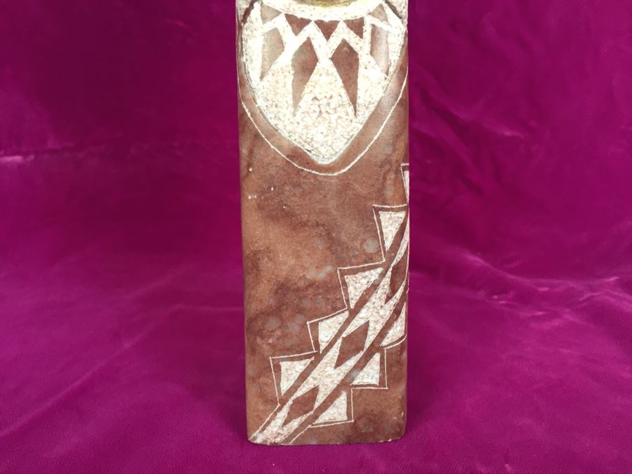 Carved Stone Native American Sculpture Signed LF [Photo 9]