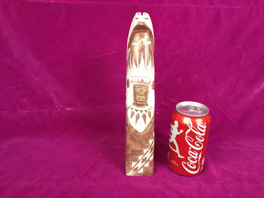 Carved Stone Native American Sculpture Signed LF [Photo 4]
