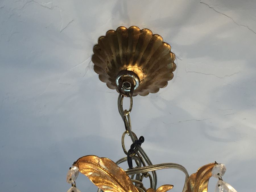 Stunning Gilded Crystal Chandelier [Photo 7]