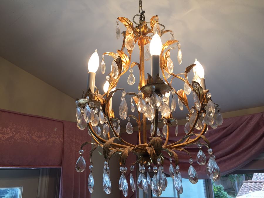 Stunning Gilded Crystal Chandelier [Photo 4]