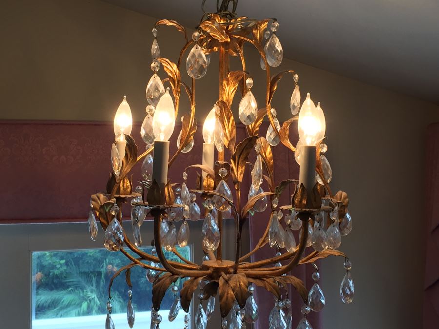 Stunning Gilded Crystal Chandelier [Photo 3]