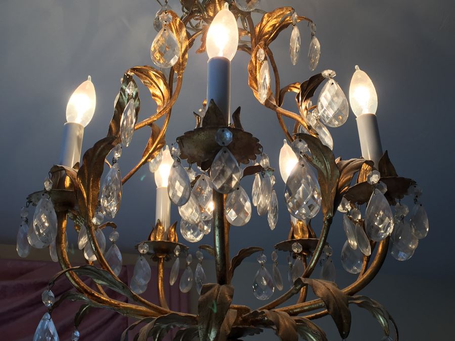 Stunning Gilded Crystal Chandelier [Photo 11]