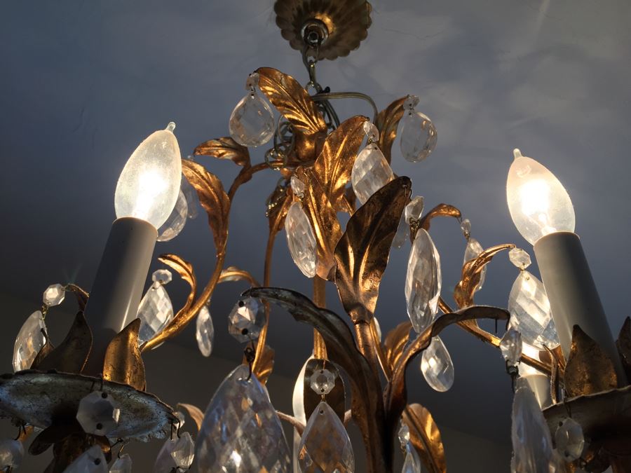 Stunning Gilded Crystal Chandelier [Photo 5]