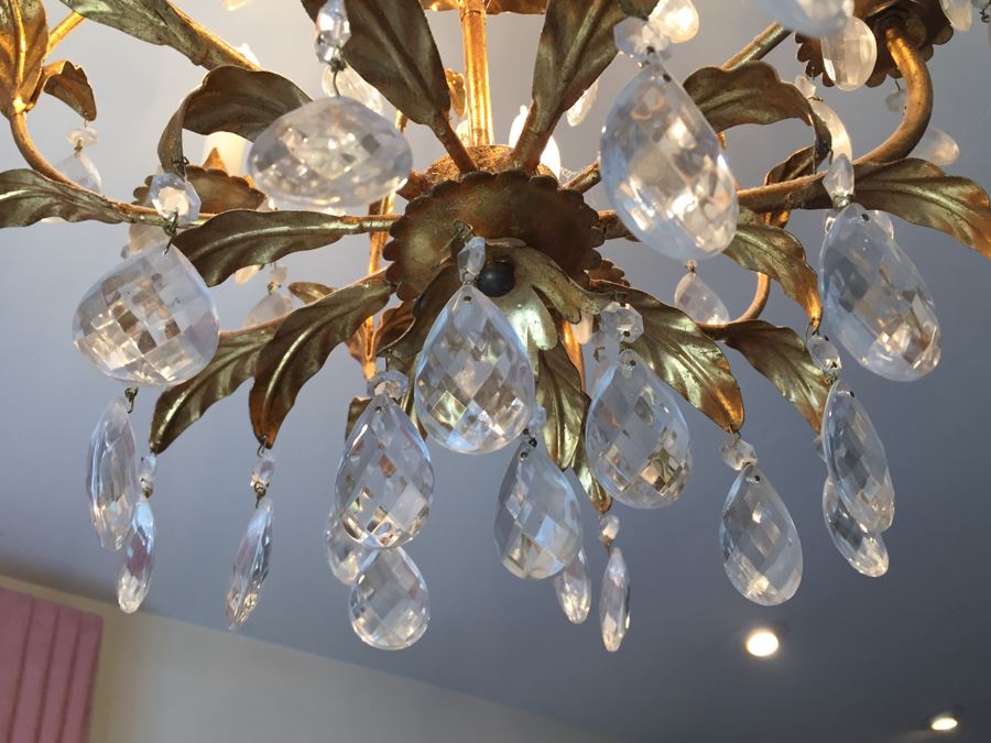 Stunning Gilded Crystal Chandelier [Photo 9]