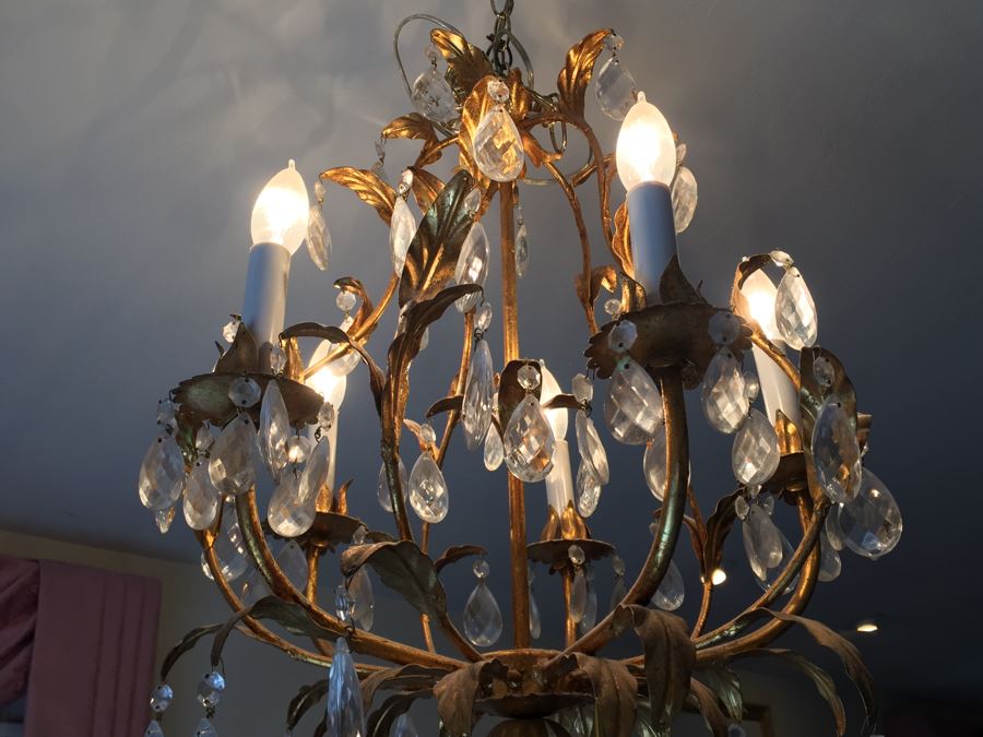 Stunning Gilded Crystal Chandelier [Photo 8]