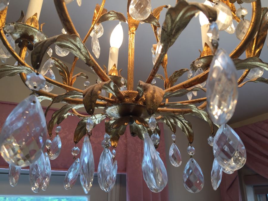 Stunning Gilded Crystal Chandelier [Photo 2]