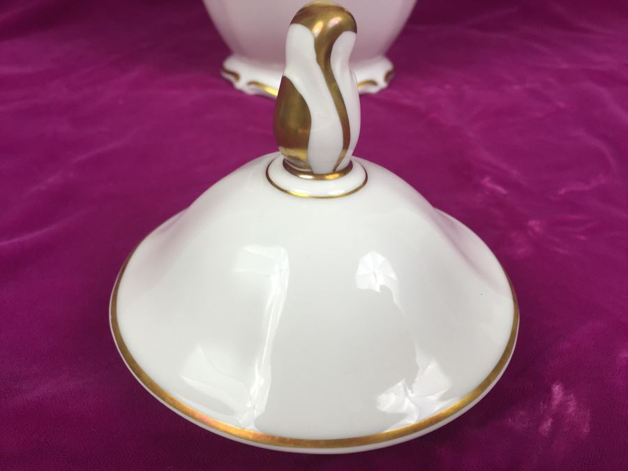 Elegant Gold Rim And White China Set - Bavaria Western Germany 48 (HUGE SET) [Photo 25]