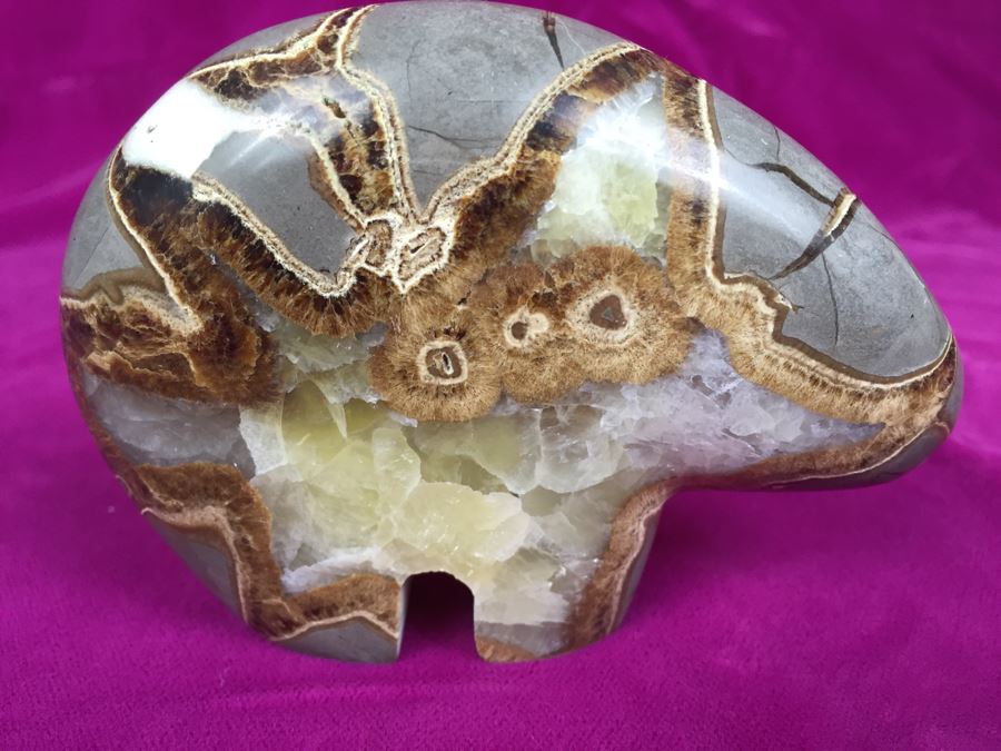 Hand Carved Stone Bear