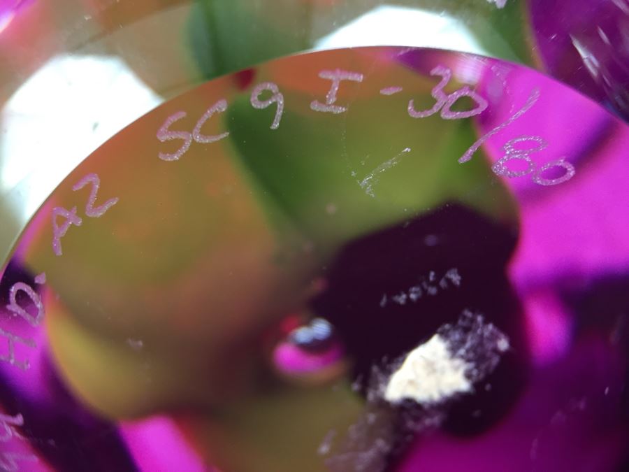 Stunning Studio Ahus Sweden Art Glass Sculpture 1994 H Dreutle A Zirnsack Pink Purple Fire Sculpture SC 9I - 30/80 [Photo 21]