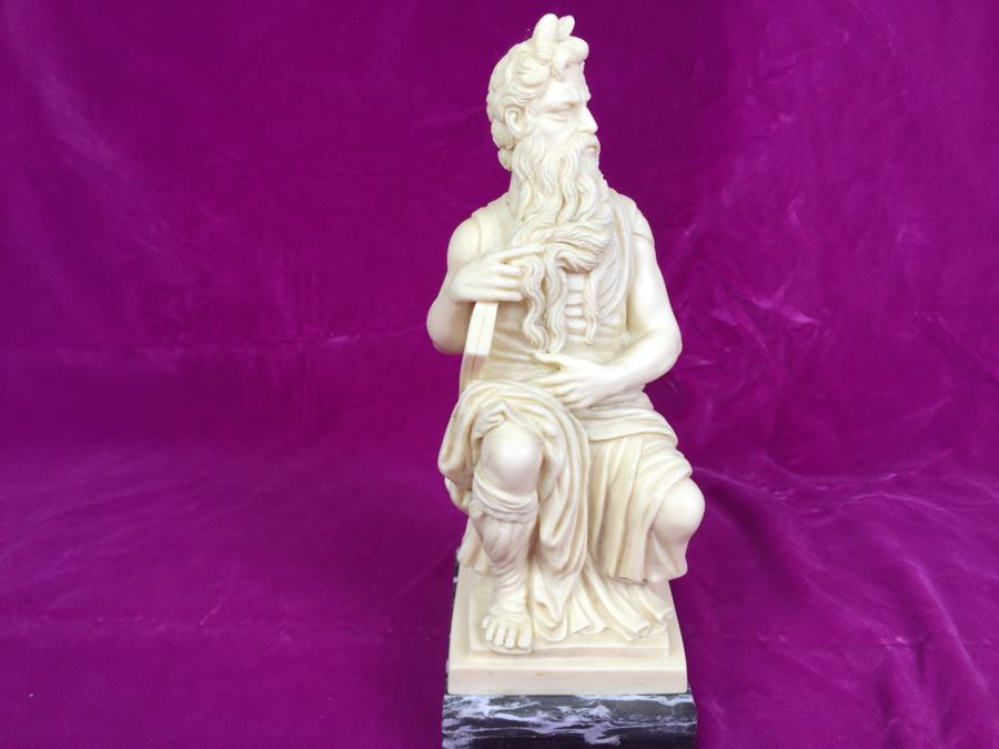 Pair Of Sculptures On Marble Base By Sculptor G. Ruggeri Made In Italy [Photo 2]