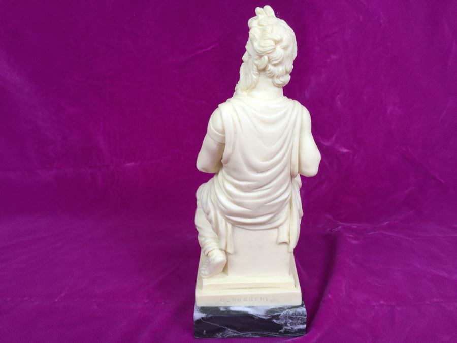 Pair Of Sculptures On Marble Base By Sculptor G. Ruggeri Made In Italy [Photo 8]