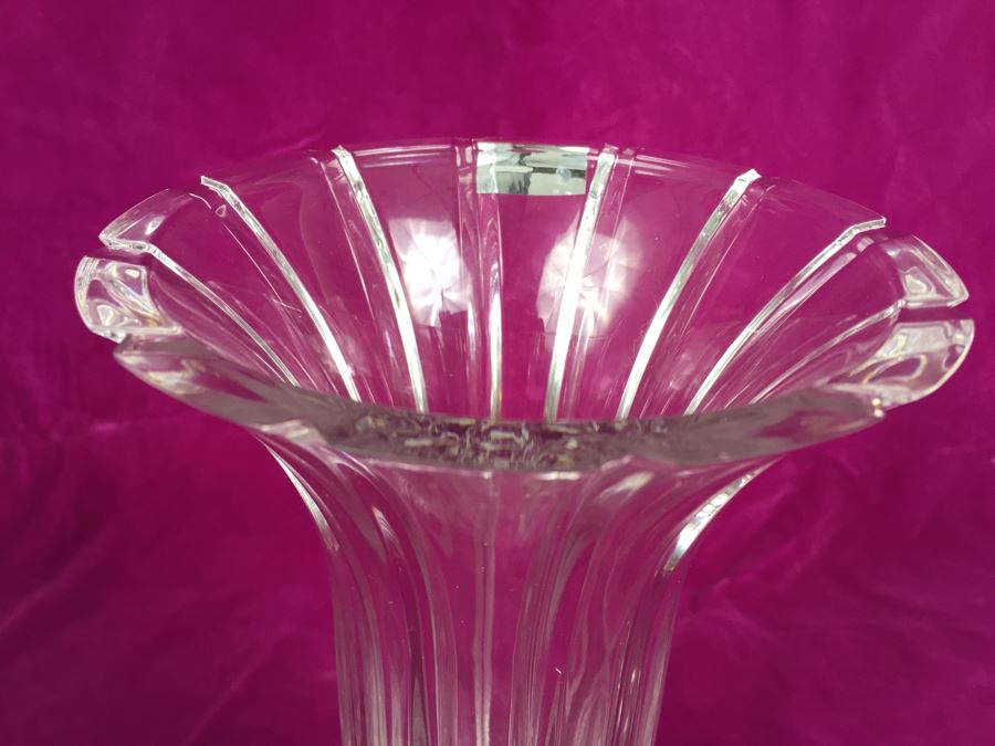 Tall Crystal Vase Marquis By Waterford Crystal Made In Germany [Photo 2]