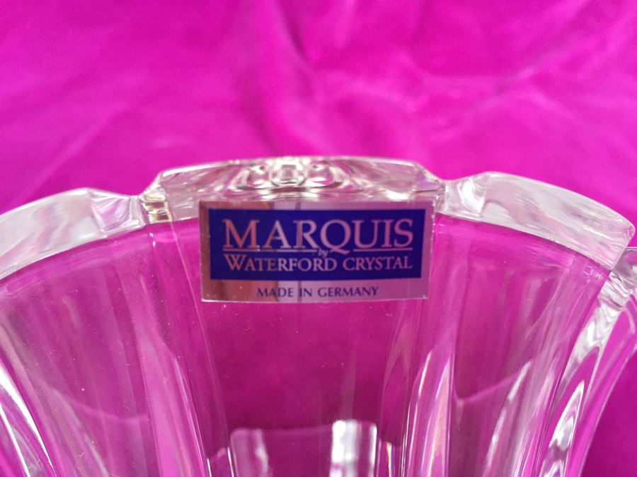 Tall Crystal Vase Marquis By Waterford Crystal Made In Germany [Photo 3]
