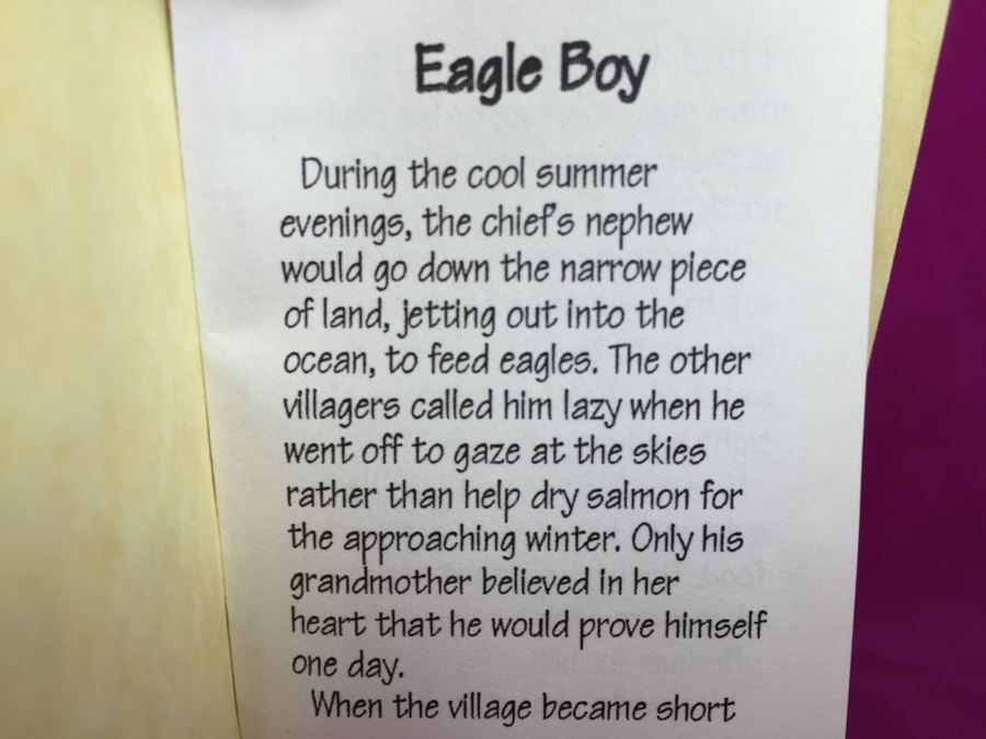 Carved Wood Totem Pole Signed Patrick Seale 'Eagle Boy' [Photo 11]