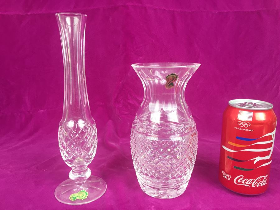Pair Of Waterford Crystal Vases Ireland