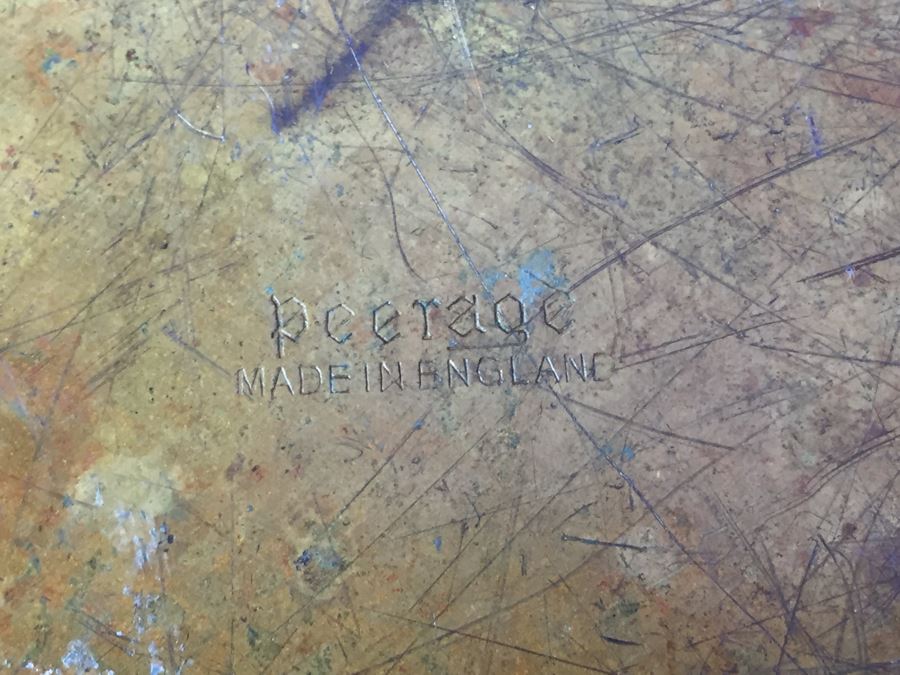 Vintage Peerage Embossed Brass Pail Bucket With Handle Made In England  [Photo 12]