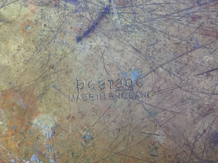 Vintage Peerage Embossed Brass Pail Bucket With Handle Made In England  [Photo 13]