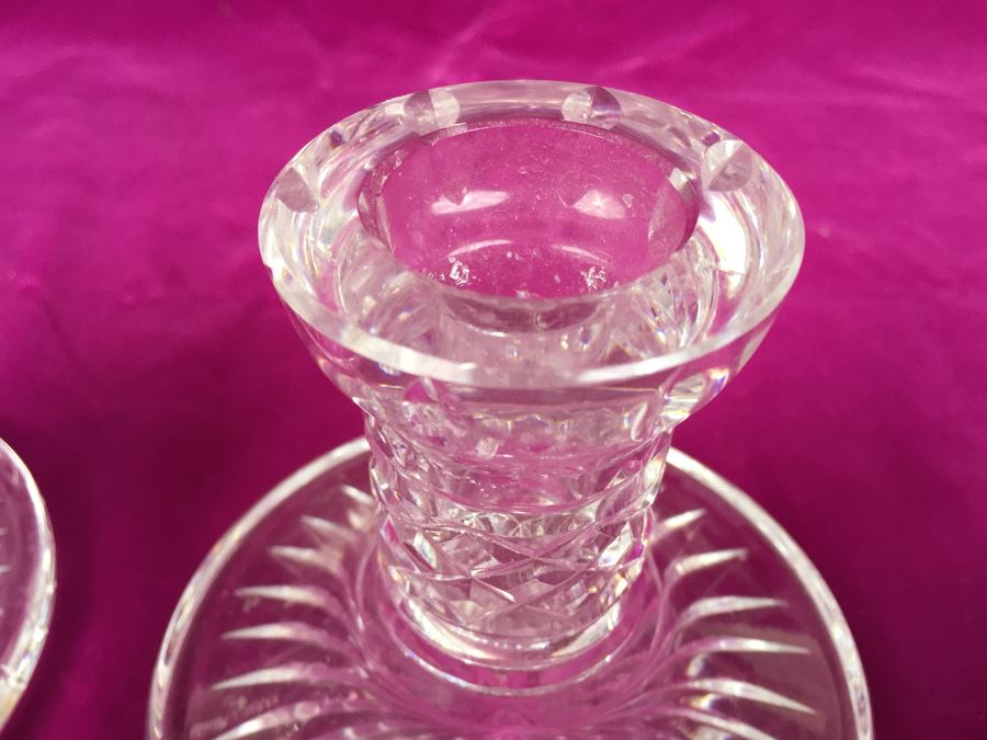 Pair Of Waterford Crystal Candlesticks Candleholders [Photo 6]