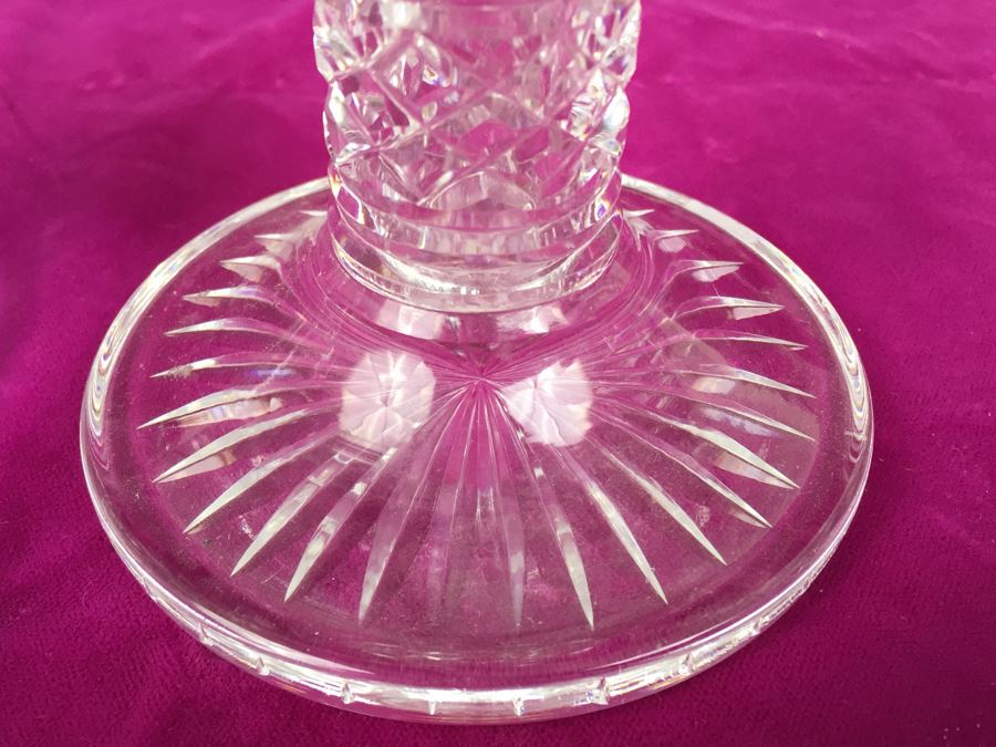Pair Of Waterford Crystal Candlesticks Candleholders [Photo 2]
