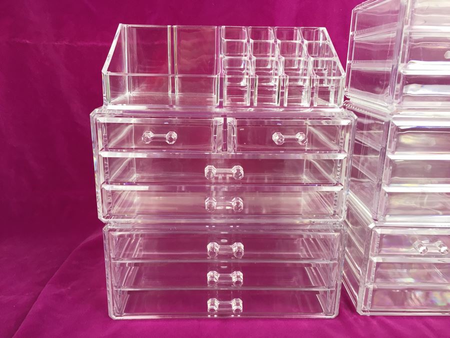 Set Of Stackable Lucite Acrylic Jewelry Boxes Storage Containers Organizers [Photo 5]