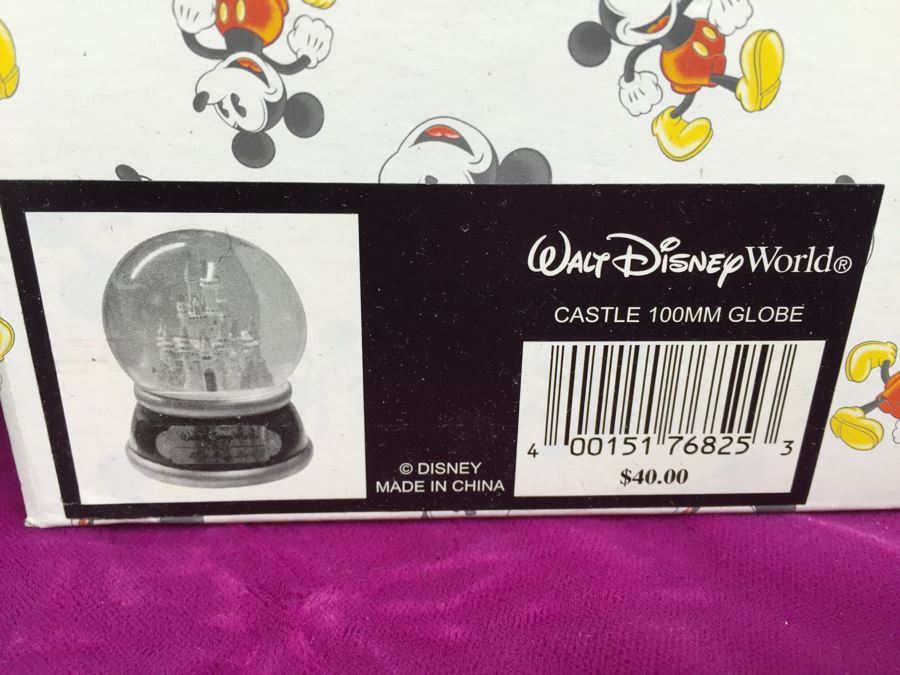 Disney Beauty And The Beast Snow Globe And Walt Disney World Castle 100MM Globe New In Box [Photo 3]