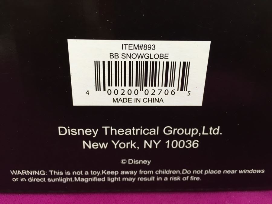 Disney Beauty And The Beast Snow Globe And Walt Disney World Castle 100MM Globe New In Box [Photo 7]